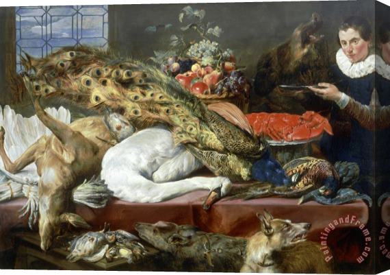 Frans Snyders Larder with a Servant Stretched Canvas Painting / Canvas Art