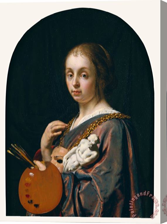 Frans Van Mieris The Elder Pictura (an Allegory of Painting) Stretched Canvas Print / Canvas Art