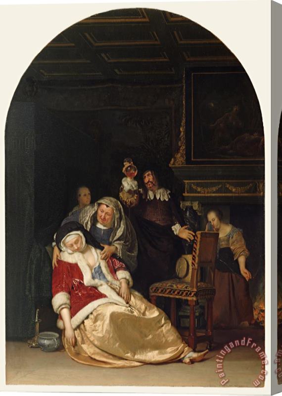 Frans Van Mieris The Elder The Doctor's Visit Stretched Canvas Painting / Canvas Art