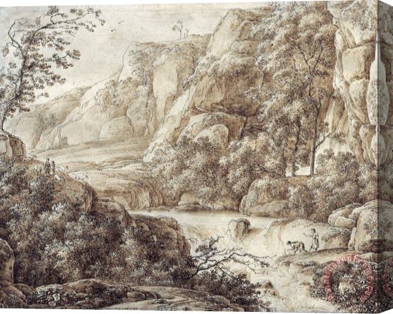 Franz Innocenz Kobell Mountainous Landscape Stretched Canvas Painting / Canvas Art