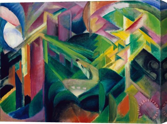 Franz Marc Deer in a Monastery Garden Stretched Canvas Painting / Canvas Art