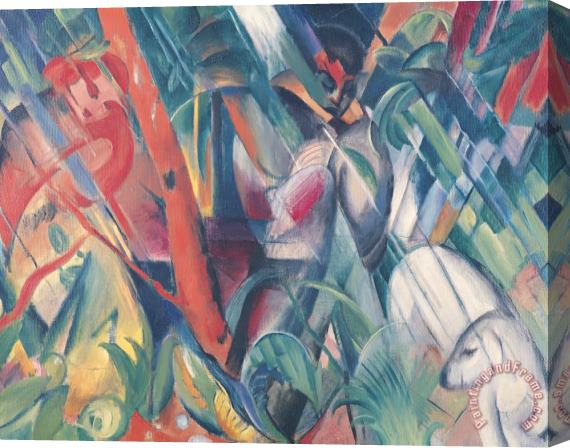 Franz Marc In the Rain Stretched Canvas Painting / Canvas Art