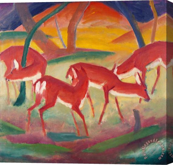 Franz Marc Red Deer 1 Stretched Canvas Print / Canvas Art