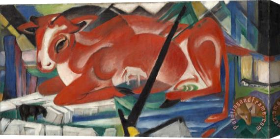 Franz Marc The World Cow Stretched Canvas Painting / Canvas Art