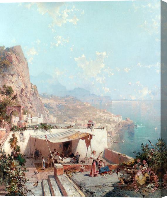 Franz Richard Unterberger Amalfi, Golfe De Salerne Stretched Canvas Print / Canvas Art