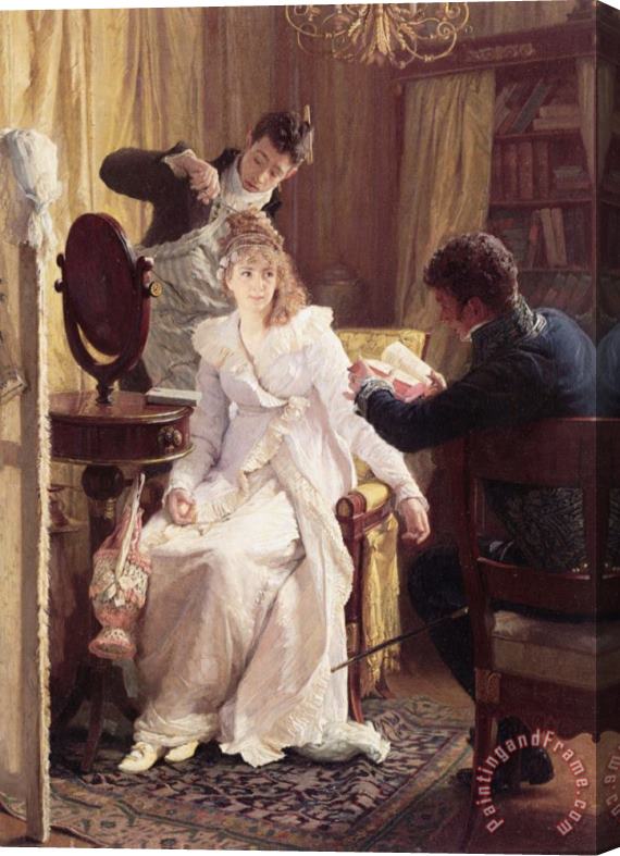 Franz Xaver Simm Preparing for The Ball Stretched Canvas Painting / Canvas Art