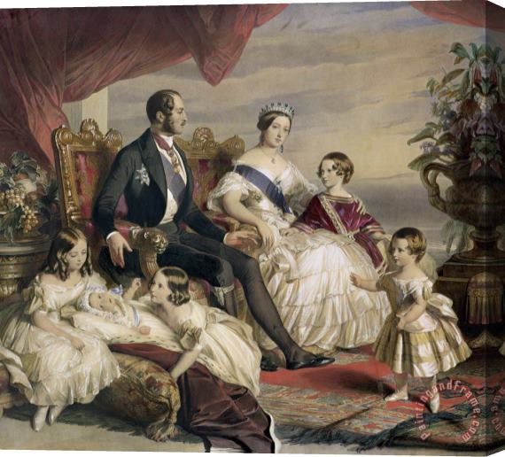 Franz Xavier Queen Victoria and Prince Albert with Five of the Their Children Stretched Canvas Painting / Canvas Art