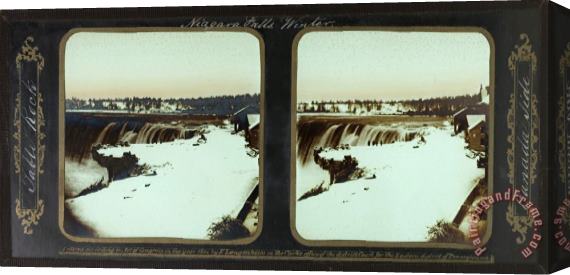 Frederic And William Langenheim Winter, Niagara Falls, Table Rock, Canada Side Stretched Canvas Print / Canvas Art
