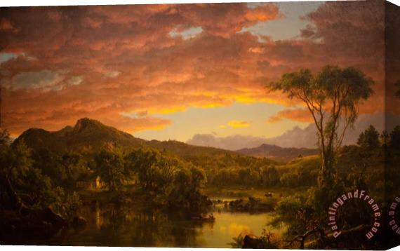 Frederic Edwin Church A Country Home Stretched Canvas Painting / Canvas Art