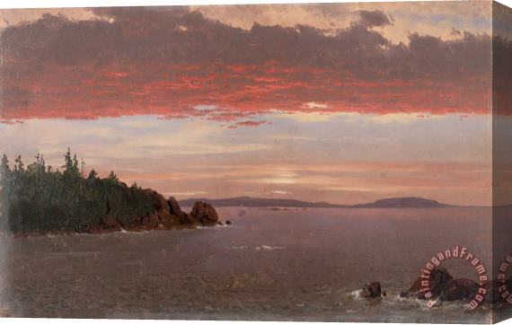 Frederic Edwin Church Schoodic Peninsula From Mount Desert at Sunrise Stretched Canvas Print / Canvas Art