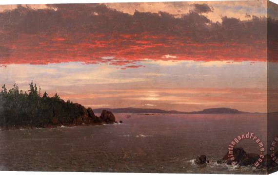 Frederic Edwin Church Schoodic Peninsula From Mount Desert at Sunrise Stretched Canvas Painting / Canvas Art
