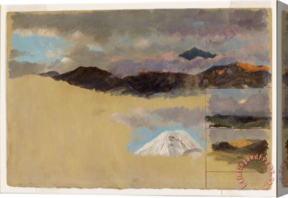 Frederic Edwin Church Studies of Mount Chimborazo, Ecuador Stretched Canvas Print / Canvas Art
