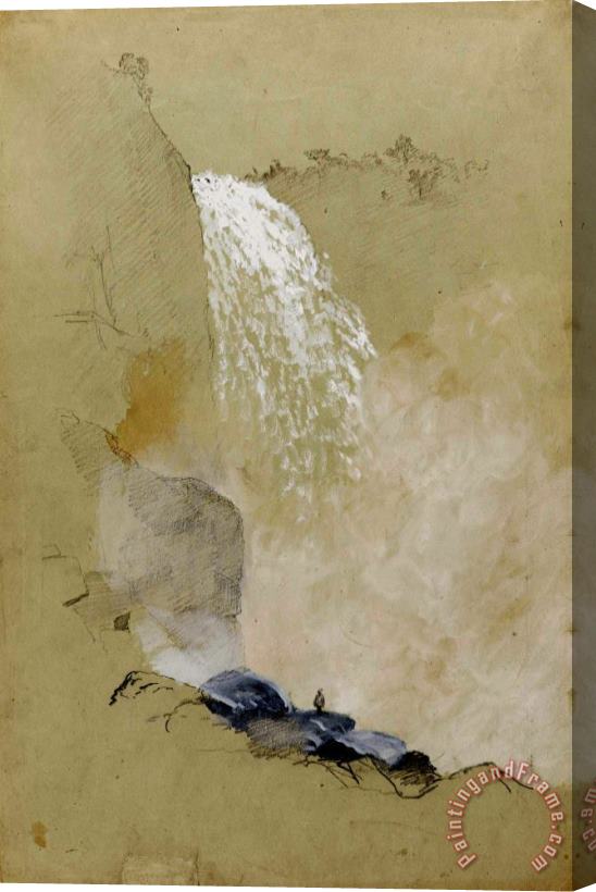 Frederic Edwin Church Study of Tequendama Falls Near Bogota, Colombia Stretched Canvas Print / Canvas Art