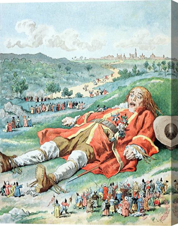 Frederic Lix Scene From Gullivers Travels Stretched Canvas Print / Canvas Art
