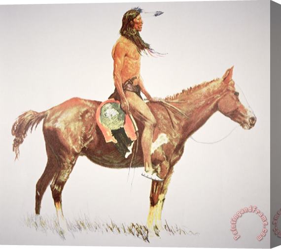 Frederic Remington A Cheyenne Brave Stretched Canvas Print / Canvas Art