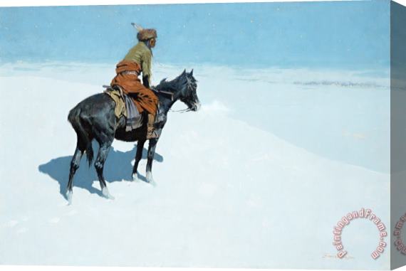 Frederic Remington The Scout Friends or Foes Stretched Canvas Print / Canvas Art