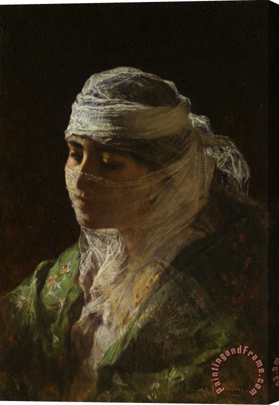 Frederick Arthur Bridgman A Veiled Beauty Stretched Canvas Painting / Canvas Art