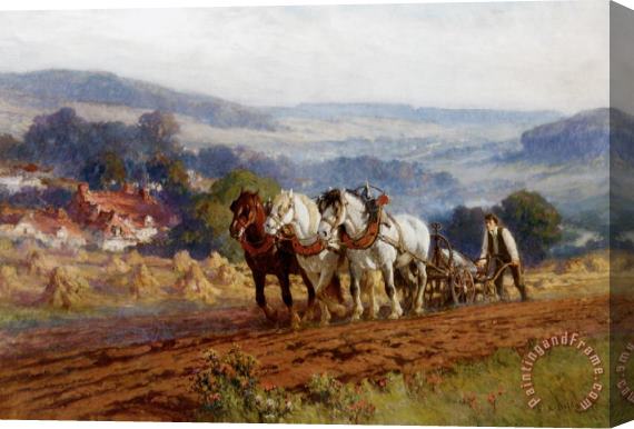 Frederick Arthur Bridgman Plowing The Field Stretched Canvas Painting / Canvas Art