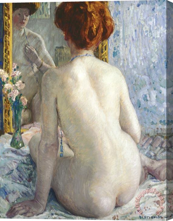 Frederick Carl Frieseke Reflections (marcelle) Stretched Canvas Print / Canvas Art