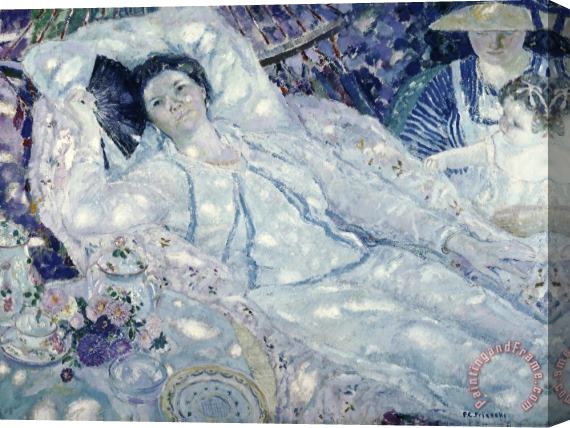 Frederick Carl Frieseke The Hammock Stretched Canvas Painting / Canvas Art