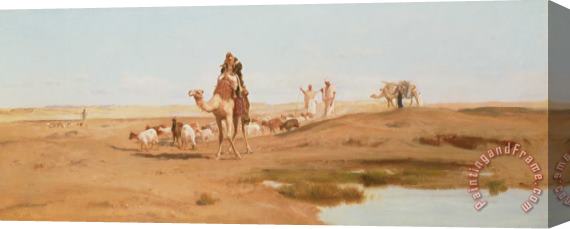 Frederick Goodall Bedouin in the Desert Stretched Canvas Print / Canvas Art