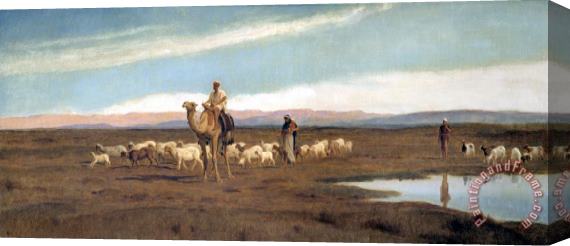 Frederick Goodall Leading the Flock to Pasture Stretched Canvas Print / Canvas Art