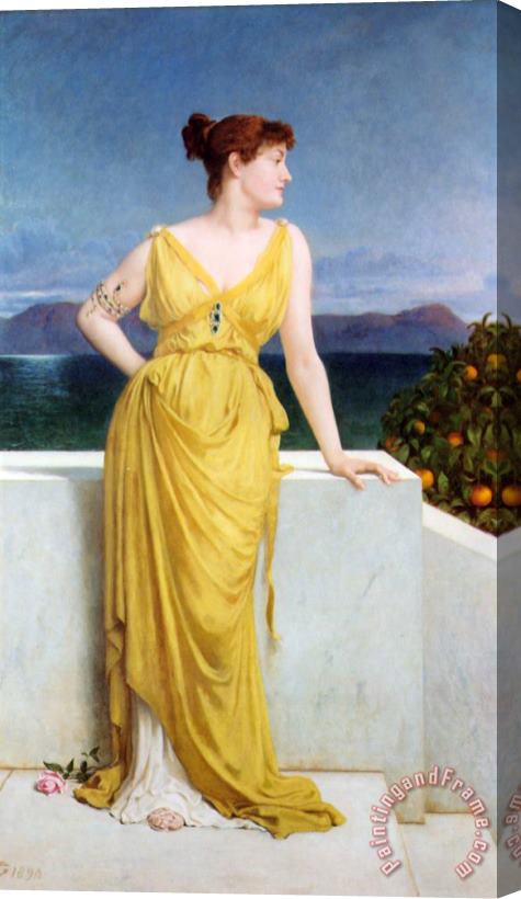 Frederick Goodall Mrs. Charles Kettlewell in Neoclassical Dress Stretched Canvas Painting / Canvas Art