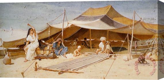 Frederick Goodall Spinners And Weavers Stretched Canvas Painting / Canvas Art
