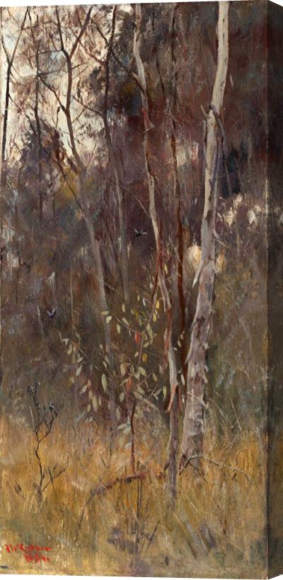 Frederick Mccubbin At The Falling of The Year Stretched Canvas Print / Canvas Art