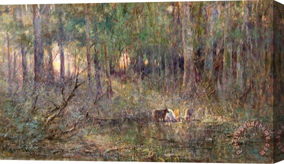 Frederick Mccubbin Violet And Gold Stretched Canvas Painting / Canvas Art