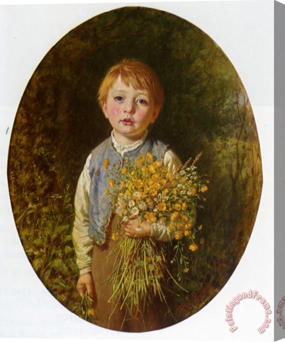 Frederick Morgan The Flower Gatherer Stretched Canvas Print / Canvas Art