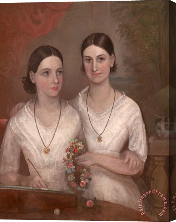 Frederick Strange Misses Isabella And Fanny, Daughters of The Reverend William Browne Stretched Canvas Painting / Canvas Art