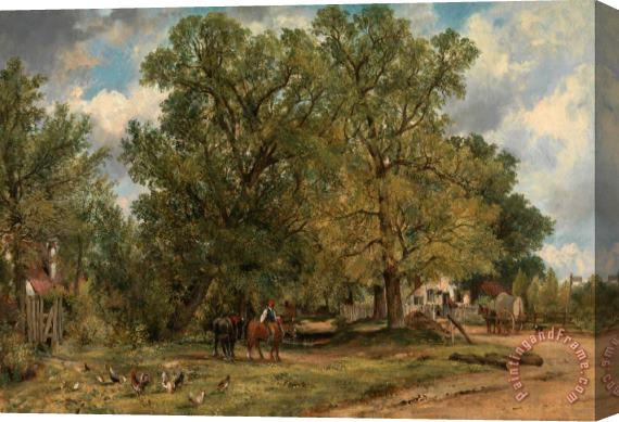 Frederick W. Watts Landscape with Cottages Stretched Canvas Painting / Canvas Art