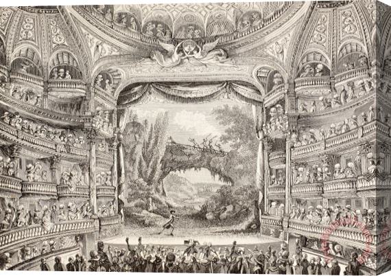 French School A 1789 Performance In The Theatre Des Varietes Amusantes Stretched Canvas Painting / Canvas Art