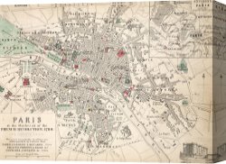 Magasin Fouquet Boutique for The Jeweller Georges Fouquet Rue Royale Paris C 1900 Canvas Paintings - Map Of Paris At The Outbreak Of The French Revolution by French School