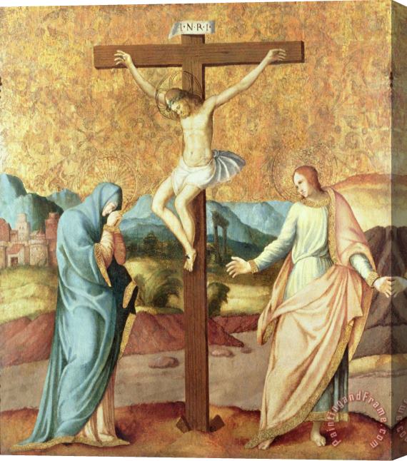 French School The Crucifixion with the Virgin and St John the Evangelist Stretched Canvas Painting / Canvas Art
