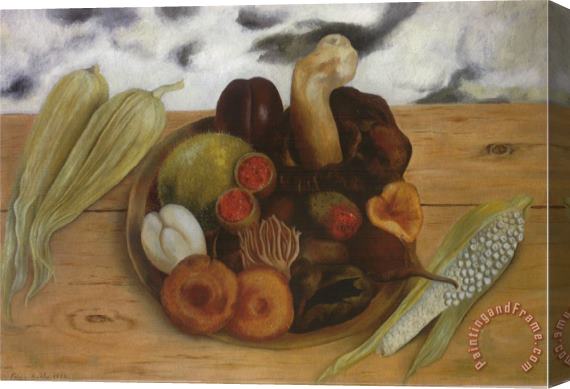 Frida Kahlo Fruits of The Earth 1938 Stretched Canvas Print / Canvas Art