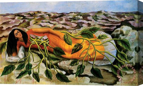 Frida Kahlo Roots 1943 Stretched Canvas Print / Canvas Art