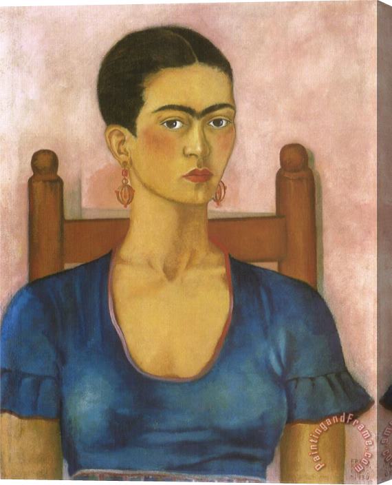 Frida Kahlo Self Portrait 1930 Stretched Canvas Painting / Canvas Art