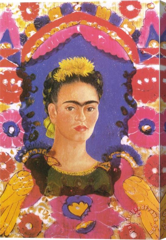 Frida Kahlo Self Portrait The Frame 1938 Stretched Canvas Painting / Canvas Art