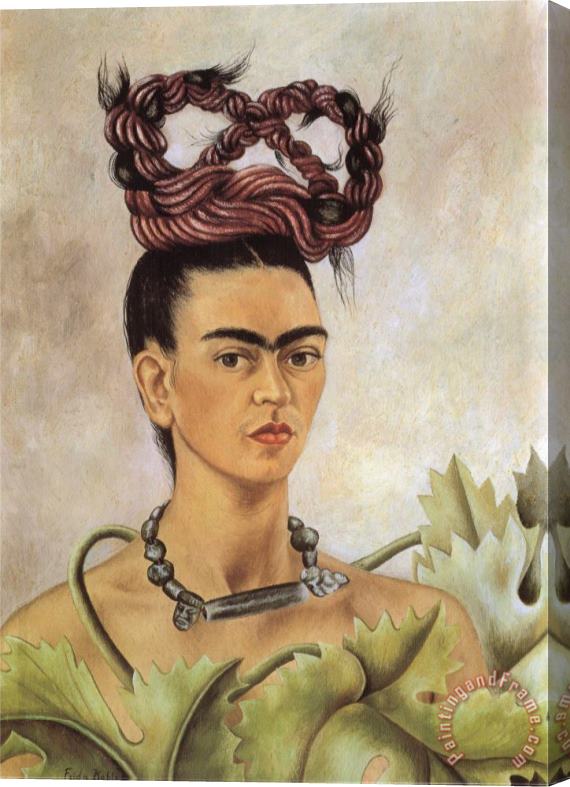 Frida Kahlo Self Portrait with Braid 1941 Stretched Canvas Painting / Canvas Art