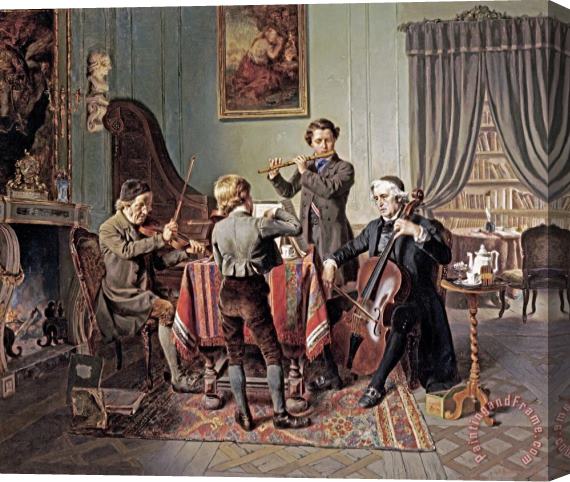 Friedrich Peter Hiddemann The Quartet Stretched Canvas Print / Canvas Art