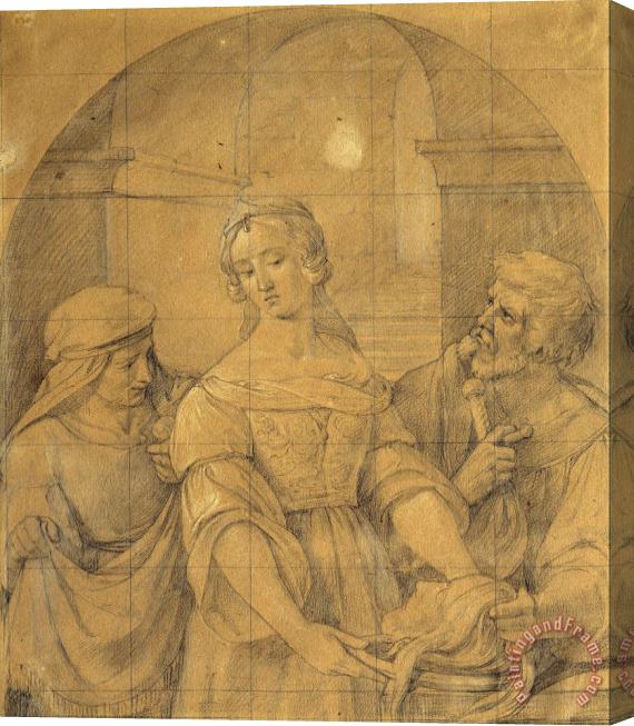Friedrich Wilhelm Schadow The Daughter of Herodias Stretched Canvas Print / Canvas Art