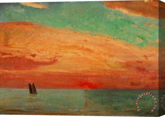 Fujishima Takeji Sunrise Over The Eastern Sea Stretched Canvas Painting / Canvas Art