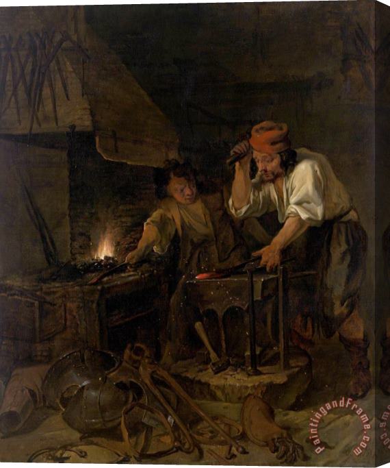 Gabriel Metsu The Weaponsmith Stretched Canvas Painting / Canvas Art