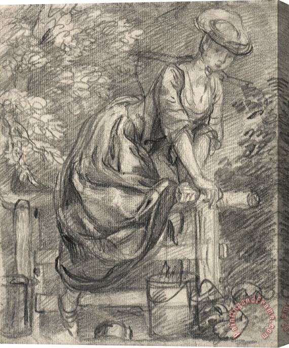 Gainsborough, Thomas A Milkmaid Climbing a Stile Stretched Canvas Print / Canvas Art