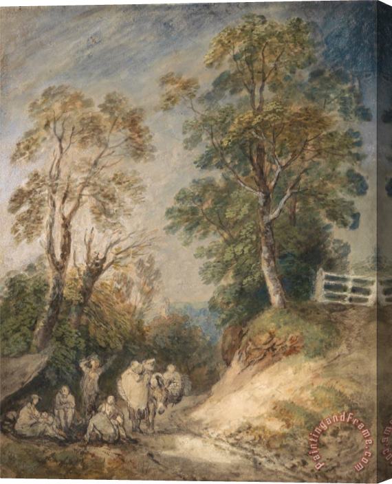 Gainsborough, Thomas Country Lane with Gypsies Resting Stretched Canvas Painting / Canvas Art