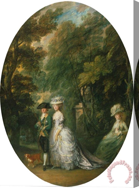 Gainsborough, Thomas Henry, Duke of Cumberland (1745 90) with The Duchess of Cumberland (1743 1808) And Lady Elizabeth Lu... Stretched Canvas Painting / Canvas Art