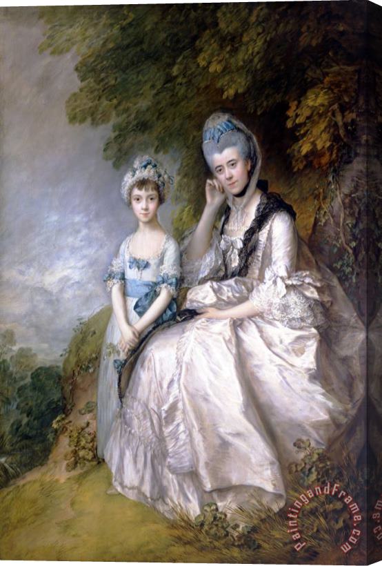 Gainsborough, Thomas Hester, Countess of Sussex, And Her Daughter, Lady Barbara Yelverton Stretched Canvas Print / Canvas Art