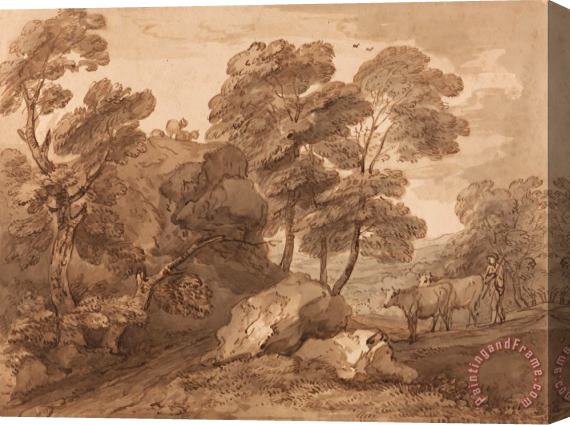 Gainsborough, Thomas Landscape with Cows Stretched Canvas Print / Canvas Art